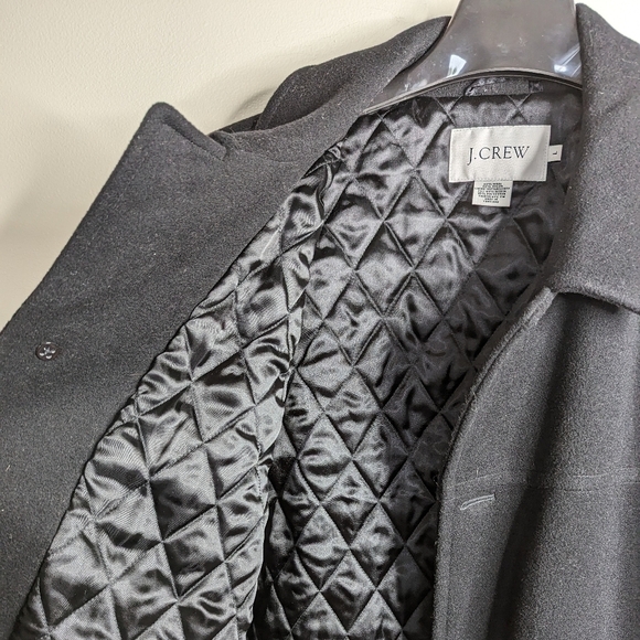J. Crew black wool coat sz L - Picture 4 of 8